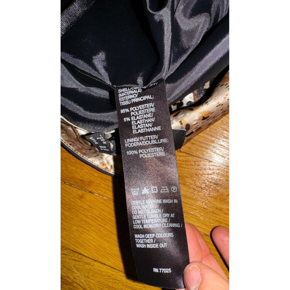 Patricia Field Black‎ Pencil Skirt With Leopard Lining US Size 12 Sexy Classic - Picture 7 of 7